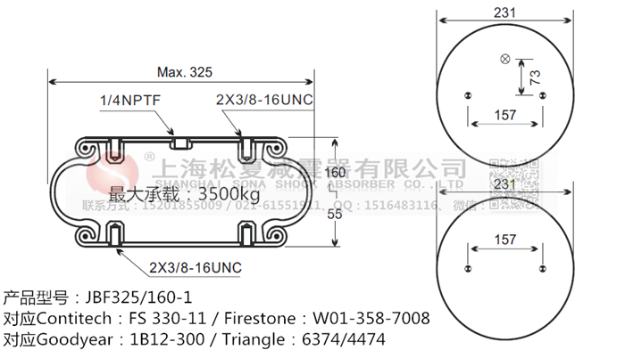 JBF325/160-1橡膠<a href='http://www.fsitacademy.com/' target='_blank'><u>空氣彈簧</u></a>