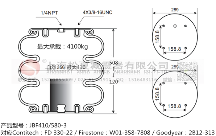 JBF410/580-3橡膠<a href='http://www.fsitacademy.com/' target='_blank'><u>空氣彈簧</u></a>